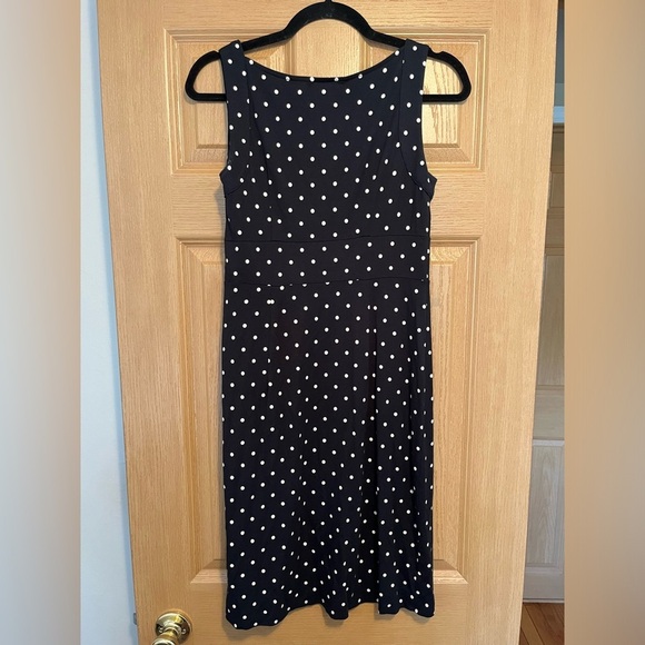 Ann Taylor Polka Dot Navy Dress - Picture 9 of 13